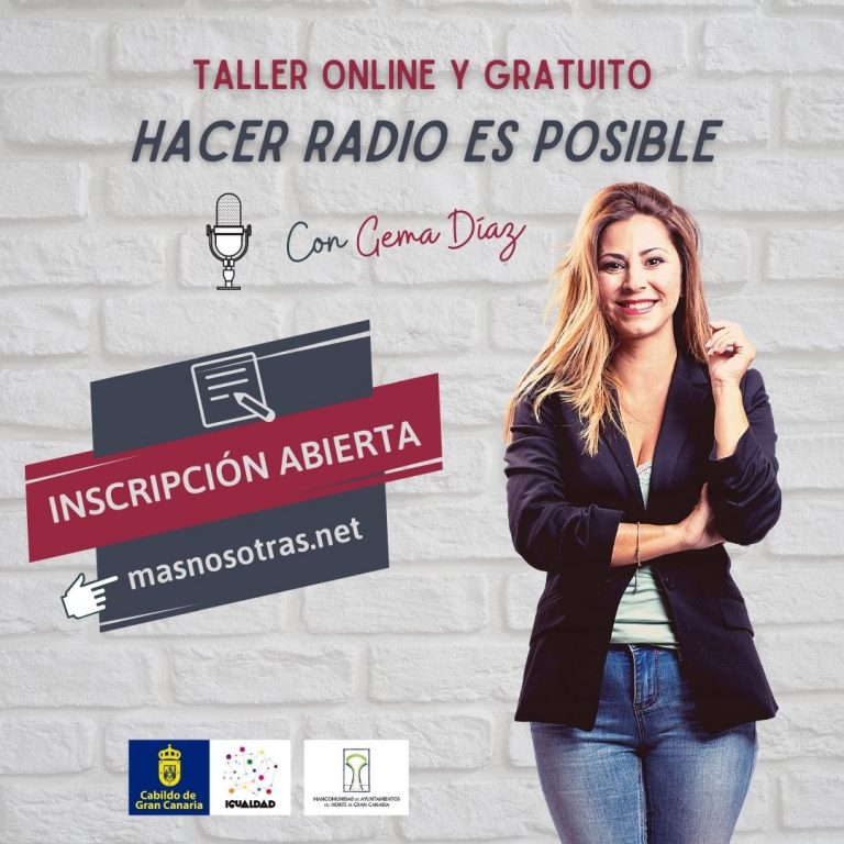 Abierta la inscripción al taller online “Hacer radio es posible”, que impartirá Gema Díaz en el marco del proyecto ‘Más Nosotras’